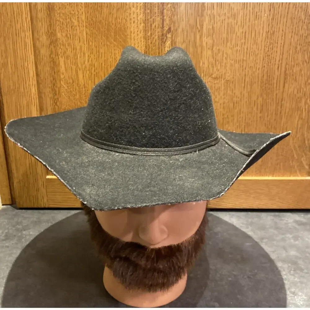 Resistol Youth Black Wool Cowboy Hat One Size Western Rodeo Self Conforming